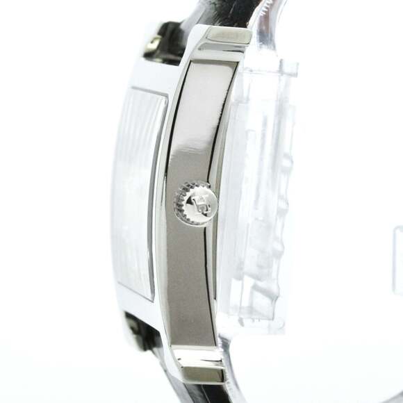 HERMES H Wach Diamond MOP Steel Quartz Mens Watch HH1.810 Polished